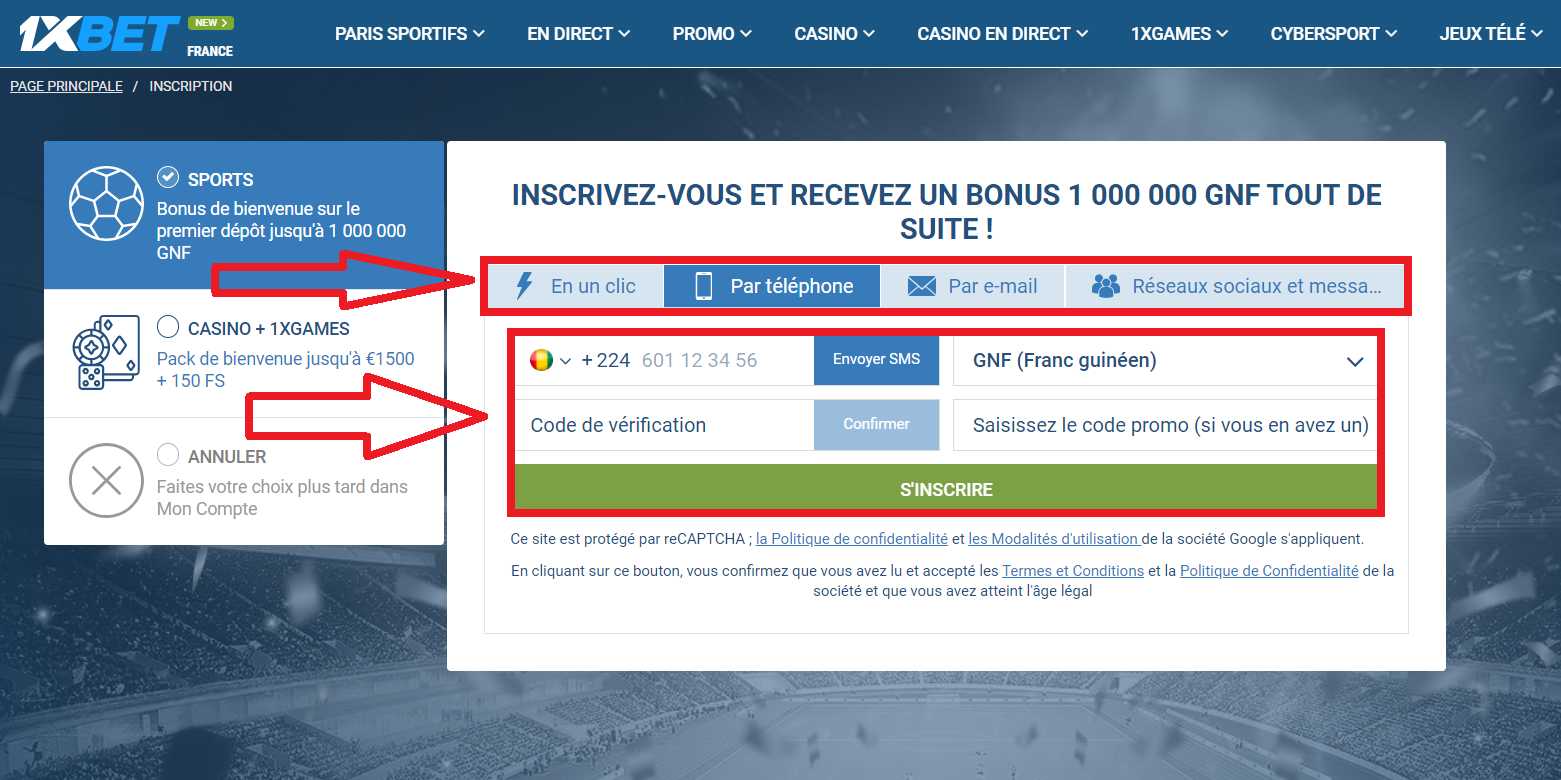 Ouvrir un compte 1xBet: les particularités à savoir