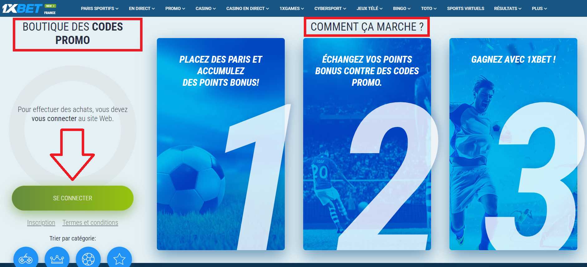 Les avantages du code promo 1xBet Guinée à noter